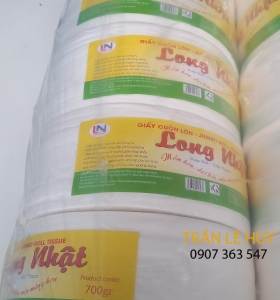 Giấy vệ sinh cuộn lớn Long Nhật 700g-900g