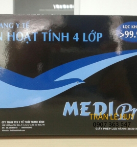 Khẩu trang y tế than hoạt tính 4 lớp Medipro