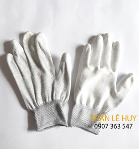 Găng tay sợi Carbon phủ PU lòng bàn tay (chống tĩnh điện)