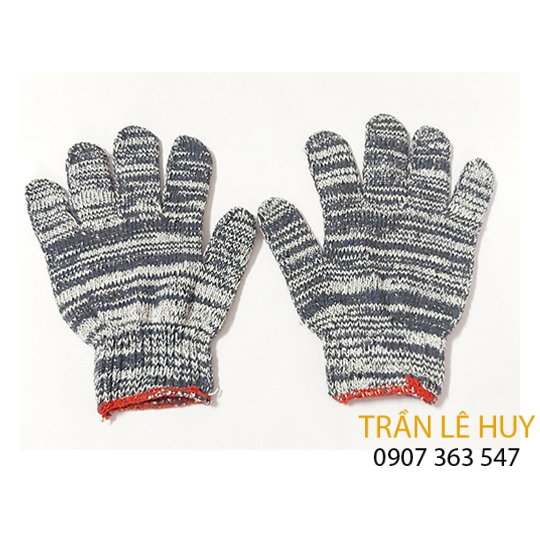 Găng Tay Len Sợi Cotton Màu Muối Tiêu 40g - 90g
