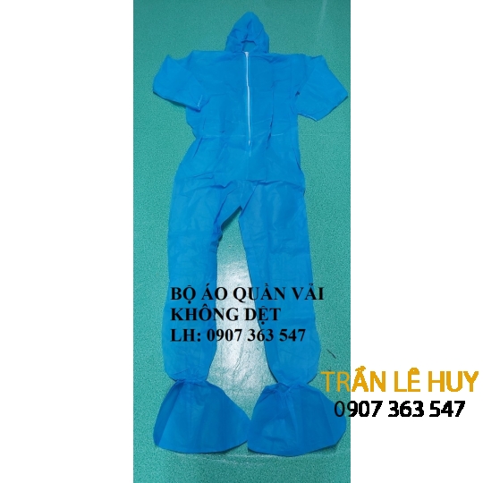 Bộ áo quần liền thân vải không dệt