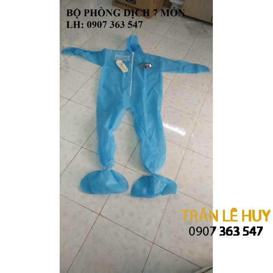 Bộ áo quần liền thân vải không dệt