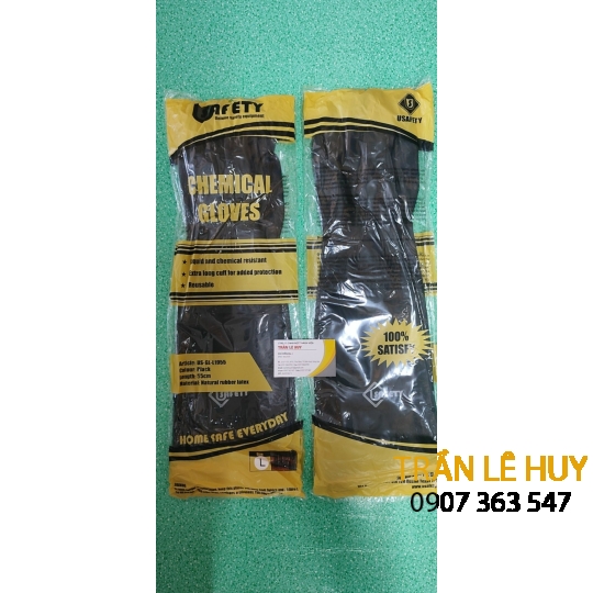 Găng tay cao su chống hoá chất dài 62cm
