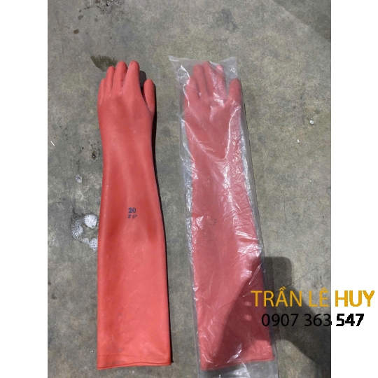 Găng tay cao su chống hóa chất dài 