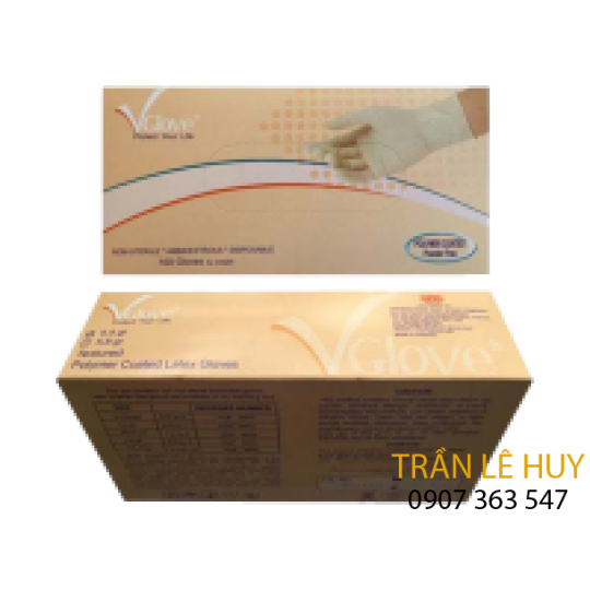 Găng tay y tế Latex không bột Vglove phủ Polymer