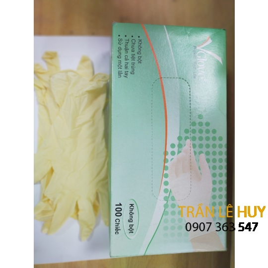 Găng tay y tế Latex không bột Vglove 