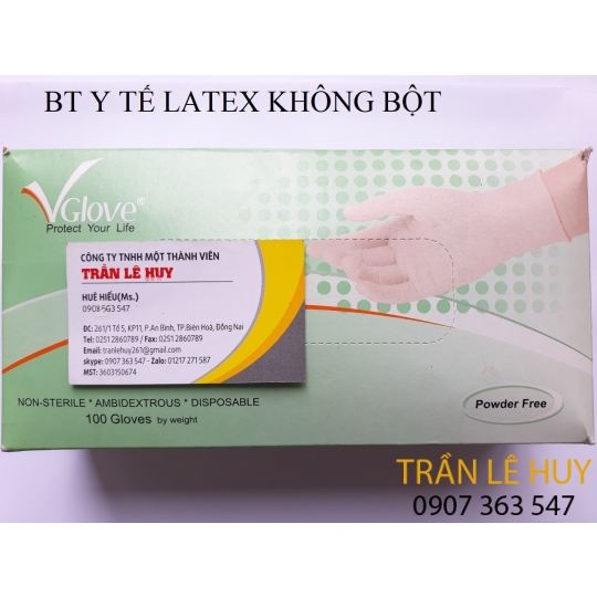 Găng tay y tế Latex không bột Vglove 